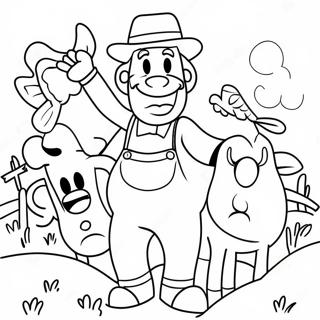 Old Macdonald With Happy Animals Coloring Page 69694-55870