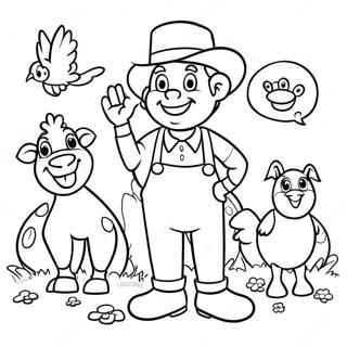 Old Macdonald With Happy Animals Coloring Page 69694-55872