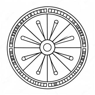 Colorful Wheel Of Fortune Spinner Coloring Page 69764-55917