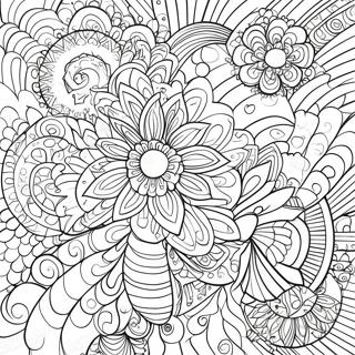 Melancholy Abstract Patterns Coloring Page 6977-5677