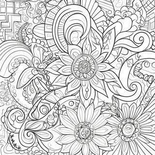 Melancholy Abstract Patterns Coloring Page 6977-5679