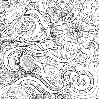 Melancholy Abstract Patterns Coloring Page 6977-5680