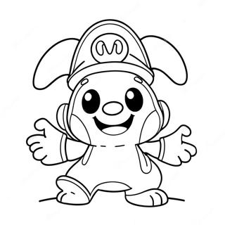 Adventurous Mario Rabbids Coloring Page 69814-55963