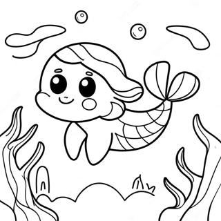 Merpup Swimming In Colorful Sea Coloring Page 69823-55966