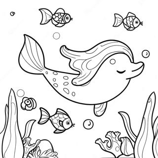 Merpup Swimming In Colorful Sea Coloring Page 69823-55967