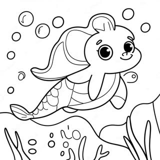 Merpup Swimming In Colorful Sea Coloring Page 69823-55968