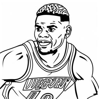 Russell Westbrook Coloring Pages