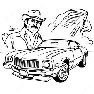 Smokey And The Bandit Classic Car Coloring Page 69853-55986