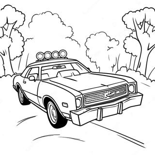 Smokey And The Bandit Chase Scene Coloring Page 69854-55996