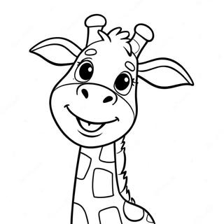 Happy Geoffrey The Giraffe Coloring Page 69874-56012