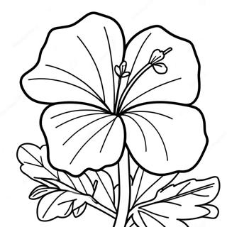 Beautiful Hibiscus Blossom Coloring Page 6987-5685