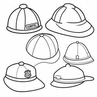 Community Helper Hats Coloring Pages