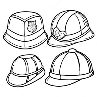 Community Helper Hats Coloring Page 69883-56015