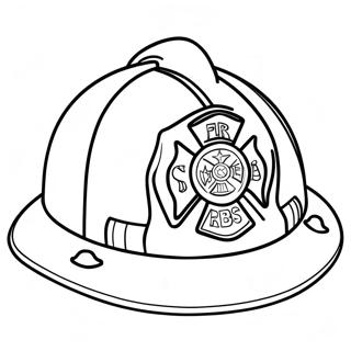 Colorful Firefighter Hat Coloring Page 69884-56017