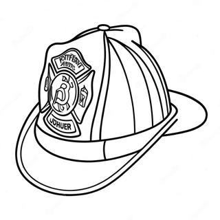 Colorful Firefighter Hat Coloring Page 69884-56020