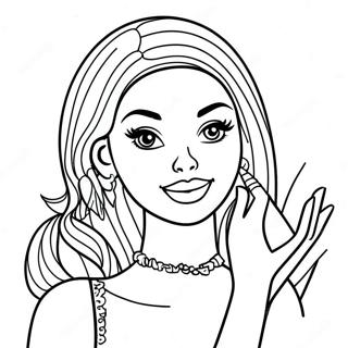 Barbie Make Up Artist Glamorous Coloring Page 69903-56032