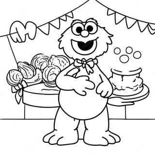 Happy 1st Birthday Sesame Street Coloring Page 69933-56054