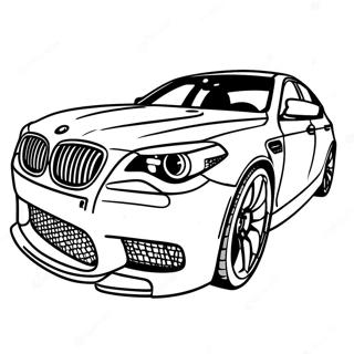 Sporty Bmw M5 In Motion Coloring Page 69974-56095