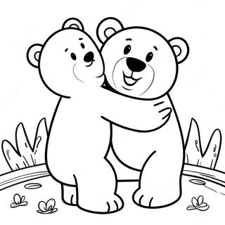 Friendly Bear Hug Coloring Page 69994-56107