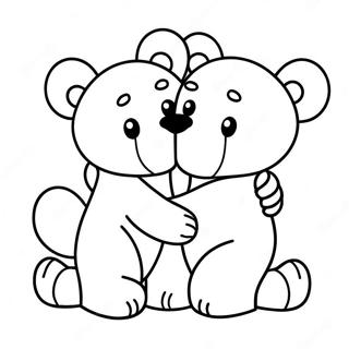 Friendly Bear Hug Coloring Page 69994-56108