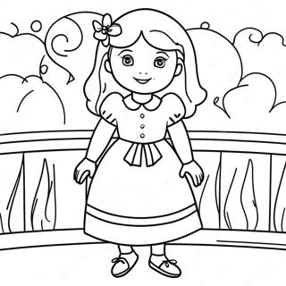 Madeline In A Colorful Dress Coloring Page 70044-56143