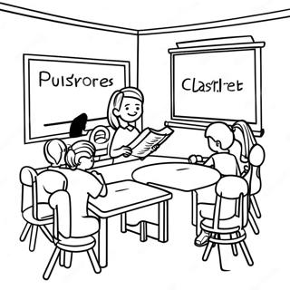 Colorful Classroom Rules Coloring Page 70074-56169