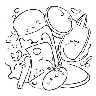 Cute Baking Tools Coloring Page 7007-5702