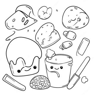 Cute Baking Tools Coloring Page 7007-5704