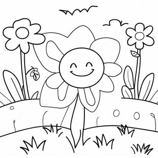 Bam Bam S Colorful Flower Garden Coloring Page 70084-56178