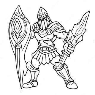 Guardian In Epic Battle Coloring Page 70094-56189