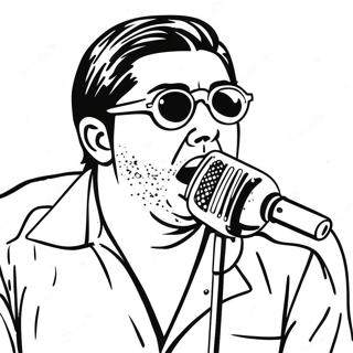 Chino Moreno Singing Coloring Page 70104-56195