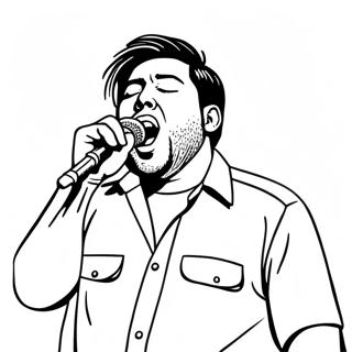 Chino Moreno Singing Coloring Page 70104-56196