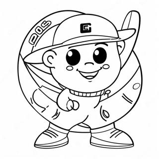 Astros Mascot Orbit Coloring Page 70114-56201