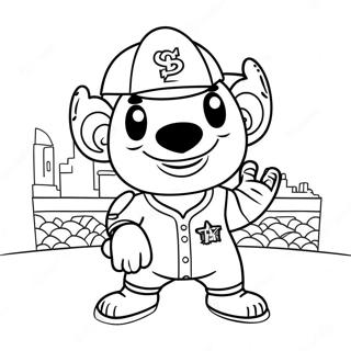 Astros Mascot Orbit Coloring Page 70114-56202