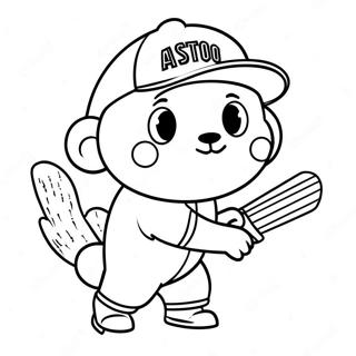 Astros Mascot Orbit Coloring Page 70114-56203