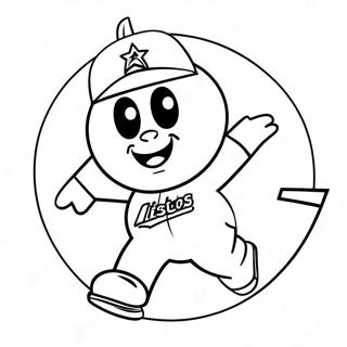 Astros Mascot Orbit Coloring Page 70114-56204