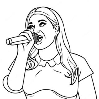 Meghan Trainor Singing On Stage Coloring Page 70124-56209