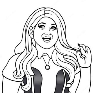 Meghan Trainor Singing On Stage Coloring Page 70124-56210