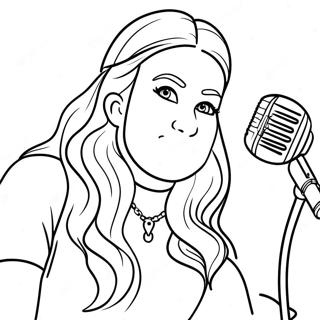 Meghan Trainor Singing On Stage Coloring Page 70124-56211