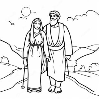 Abraham And Sarah Journey Coloring Page 70144-56229