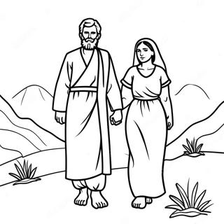 Abraham And Sarah Journey Coloring Page 70144-56230