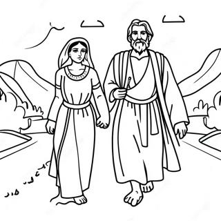 Abraham And Sarah Journey Coloring Page 70144-56231