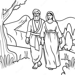 Abraham And Sarah Journey Coloring Page 70144-56232