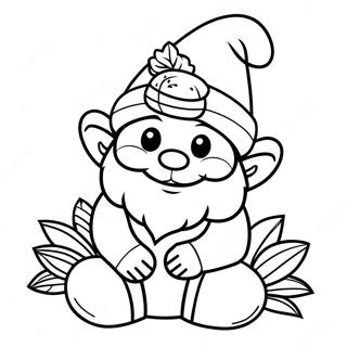 Thanksgiving Gnome Coloring Pages