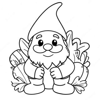 Thanksgiving Gnome Coloring Page 70153-56227