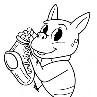 Bebop Playing Saxophone Coloring Page 70164-56241