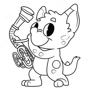 Bebop Playing Saxophone Coloring Page 70164-56244