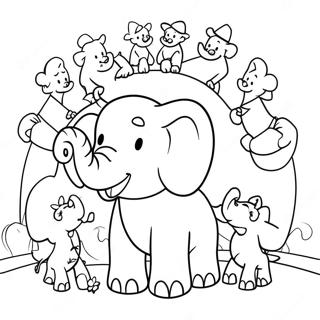 Babar The Elephant With Friends Coloring Page 70184-56254