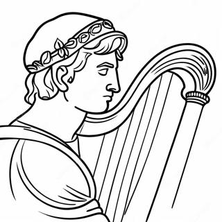 David With Harp Coloring Page 70194-56274