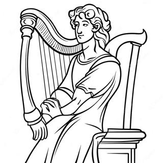 David With Harp Coloring Page 70194-56276